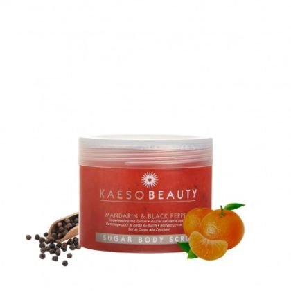 Exfoliante - Scrub corporal azúcar Mandarina y Pimienta negra 450 ml KAESO