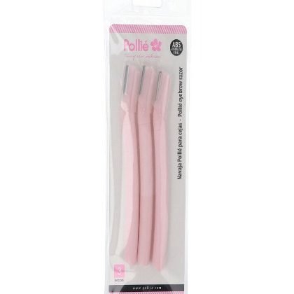 3 NAVAJAS POLLIE PARA CEJAS 13 CM (RASURADORA)