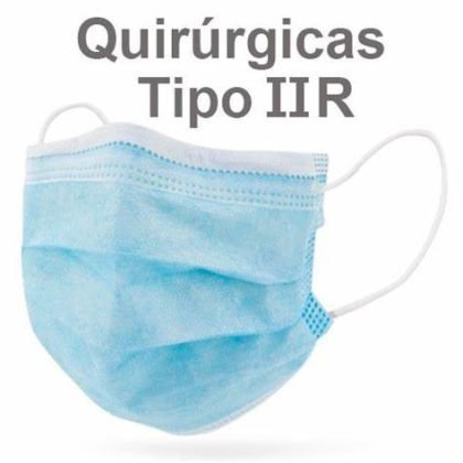 MASCARILLA QUIRURGICA  TIPO IIR AZUL 50 UD