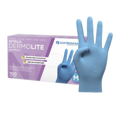 GUANTE NITRILO AZUL DERMOLITE 100 UD 3.5 GR - M