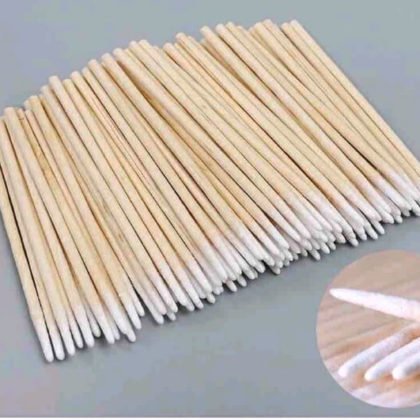 PALITO DE MADERA PUNTA DE ALGODÓN 100 UD