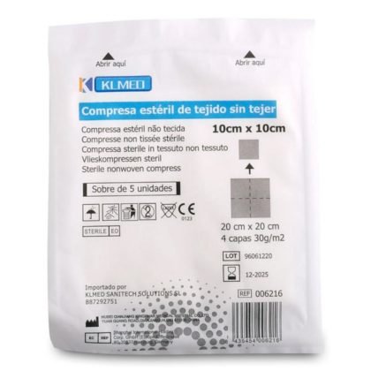 GASAS ESTERILES TST 10X10 800 GASAS, (160 SOBRES)